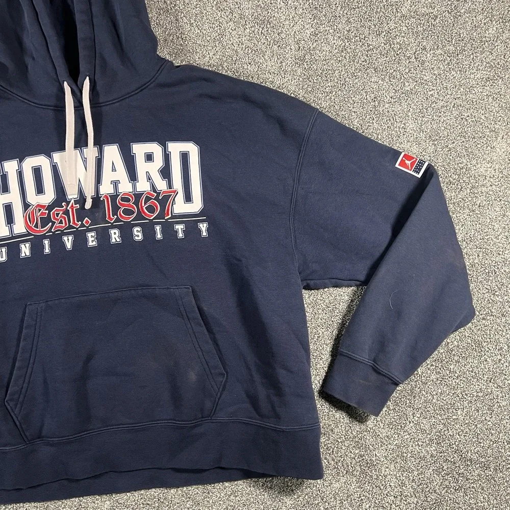 Jordan Howard University Hoodie Men's Medium Navy Pullover Loose Fit Est 1867